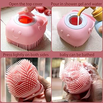 Amazon.com: Woleigiao Pet Bath Brush Dog Bath Brush Shampoo
